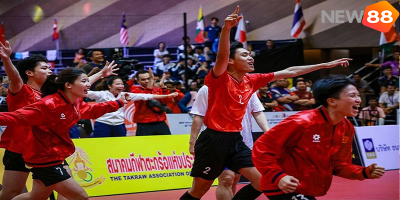 Cầu mây Việt Nam ăn mừng chiến thắng lịch sử trước Thái Lan